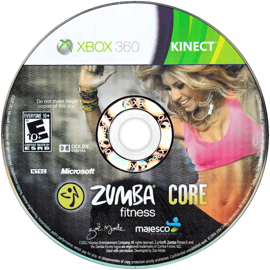 
Zumba Fitness Core | Xbox 360 | game disc/cartridge 1 | Region: North America | Source: LaunchBox