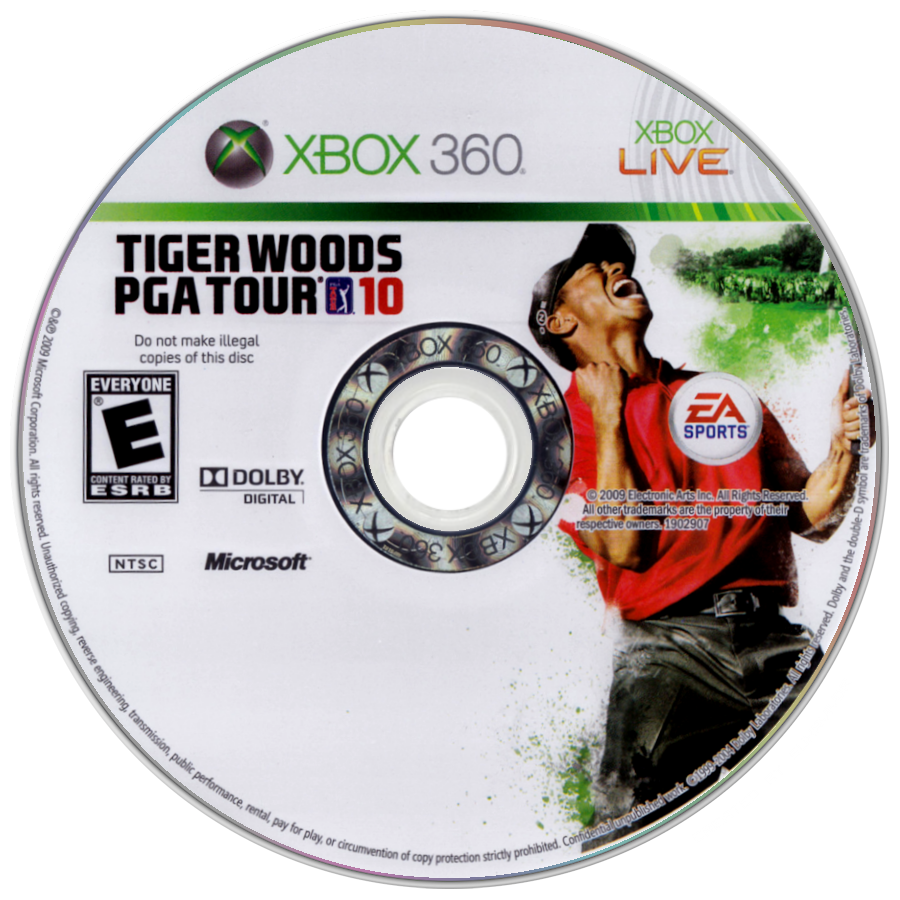 Tiger Woods PGA Tour 10 | Xbox 360 | game disc/cartridge 1 | Region: North America | Source: LaunchBox