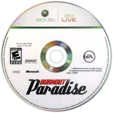 
Burnout: Paradise | Xbox 360 | game disc/cartridge 1