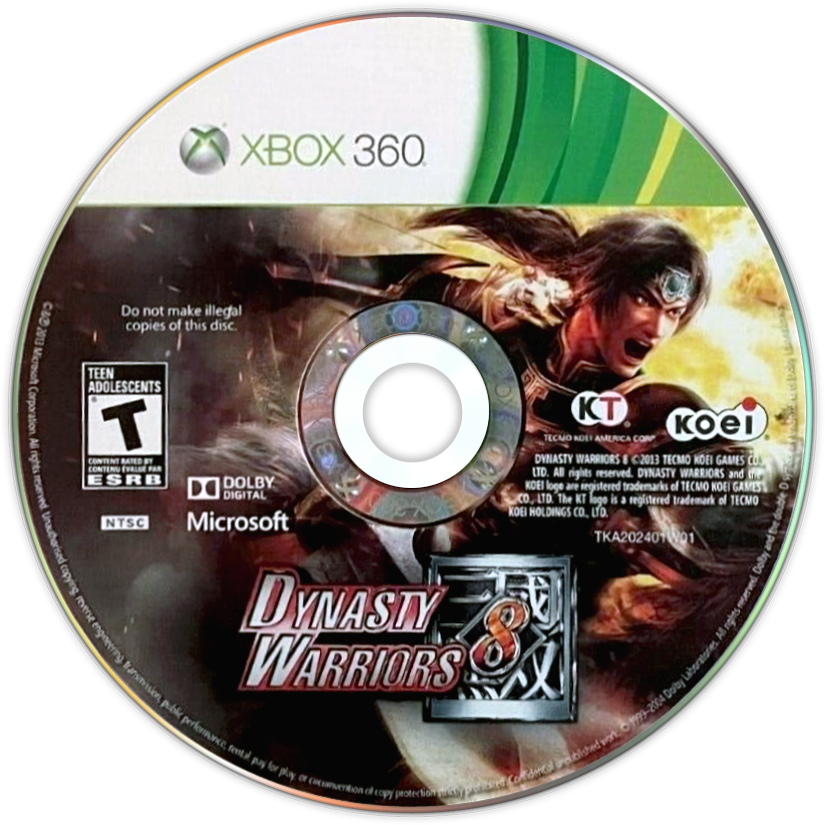 
Dynasty Warriors 8 | Xbox 360 | game disc/cartridge 1