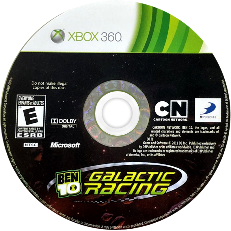
Ben 10: Galactic Racing | Xbox 360 | game disc/cartridge 1 | Region: North America | Source: LaunchBox