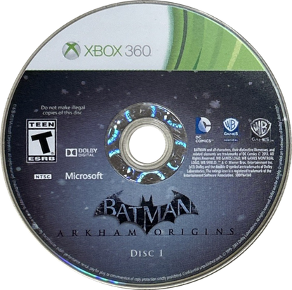 
Batman: Arkham Origins | Xbox 360 | game disc/cartridge 1