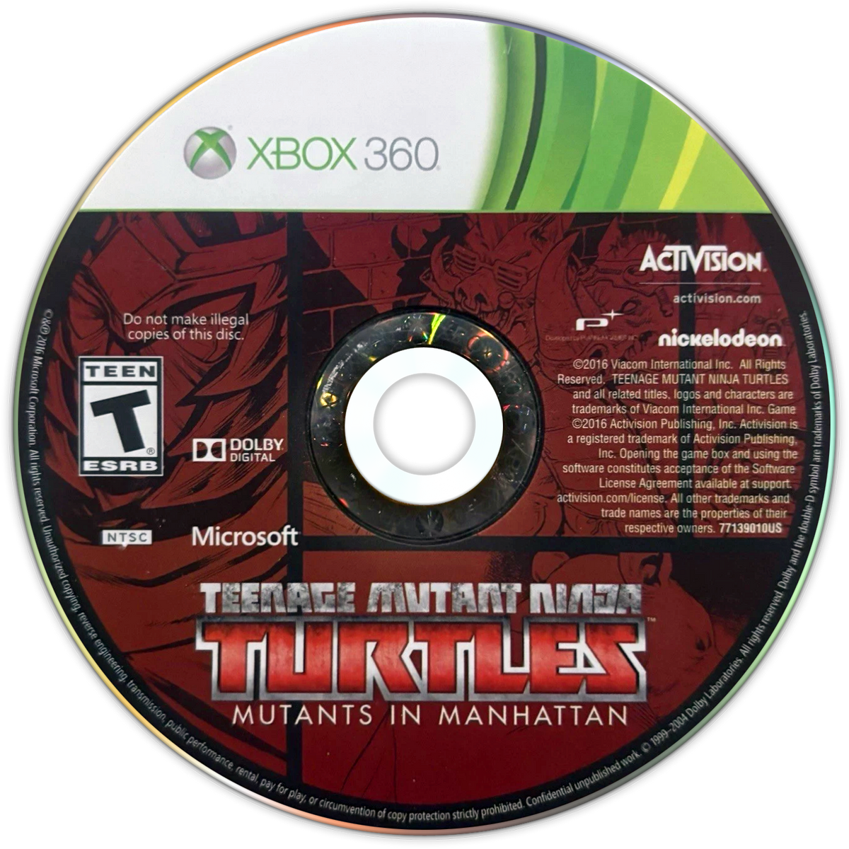 
Teenage Mutant Ninja Turtles: Mutants in Manhattan | Xbox 360 | game disc/cartridge 1