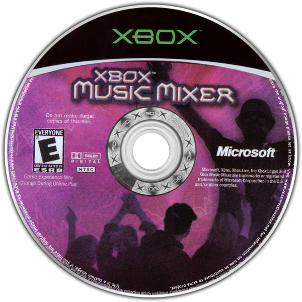 Xbox Music Mixer | Xbox | game disc/cartridge 1 | Region: North America | Source: LaunchBox