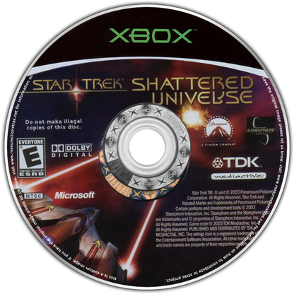 
Star Trek: Shattered Universe | Xbox | game disc/cartridge 1