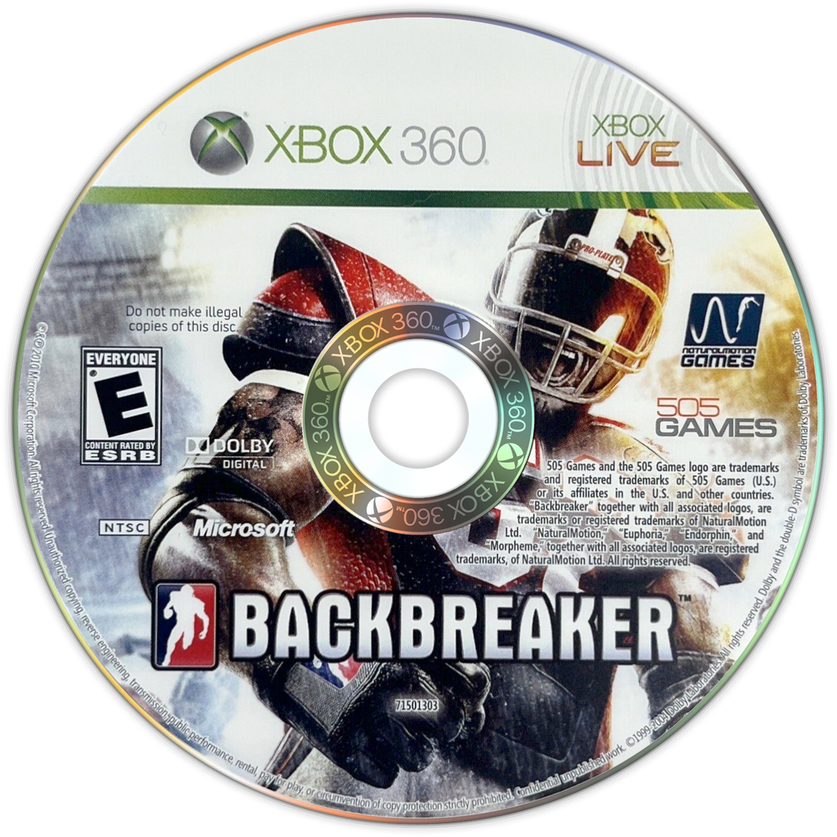 
Backbreaker | Xbox 360 | game disc/cartridge 1 | Region: North America | Source: LaunchBox