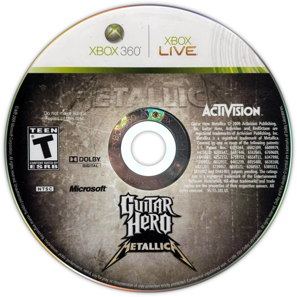 
Guitar Hero: Metallica | Xbox 360 | game disc/cartridge 1