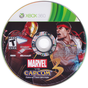 
Marvel vs. Capcom 3: Fate of Two Worlds | Xbox 360 | game disc/cartridge 1 | Region: North America | Source: LaunchBox