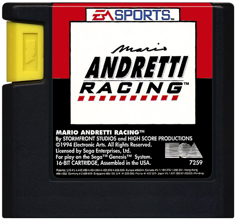 
Mario Andretti Racing | Genesis | game disc/cartridge 1