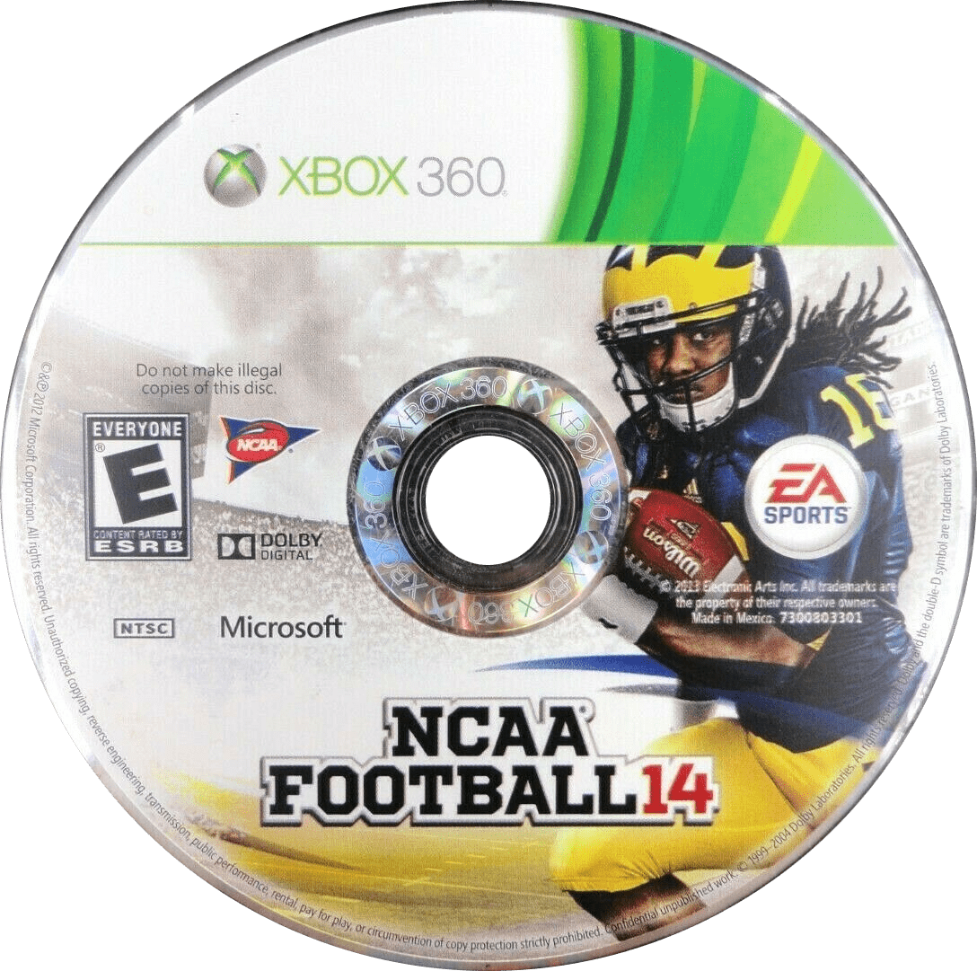 
NCAA Football 14 | Xbox 360 | game disc/cartridge 1 | Region: North America | Source: LaunchBox