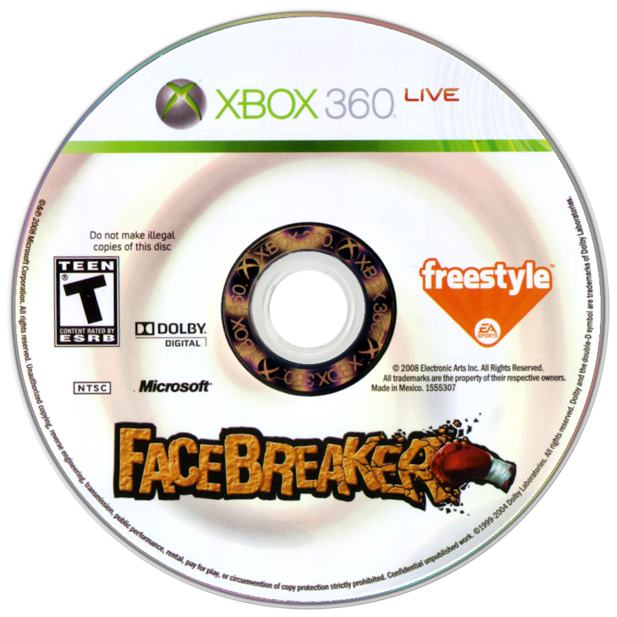 
Facebreaker | Xbox 360 | game disc/cartridge 1