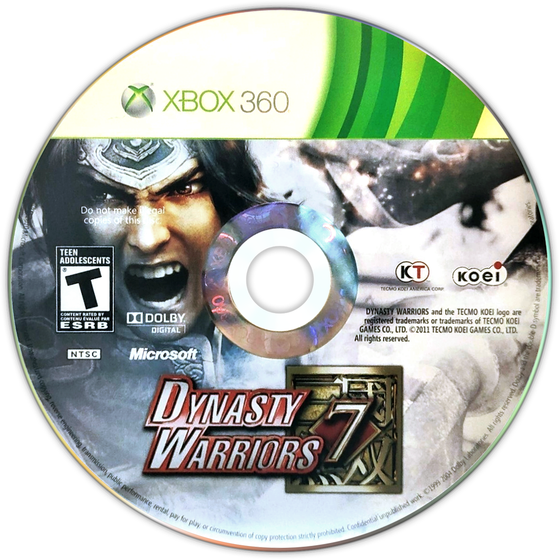 Dynasty Warriors 7 | Xbox 360 | game disc/cartridge 1 | Region: North America | Source: LaunchBox
