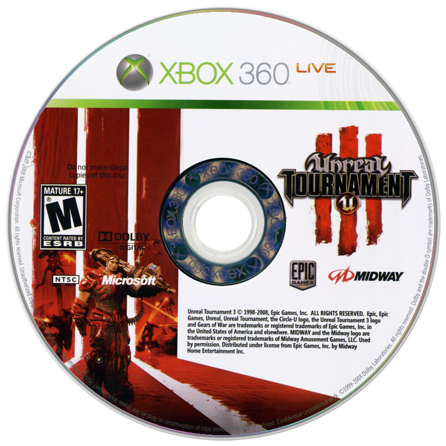 Unreal Tournament III | Xbox 360 | game disc/cartridge 1 | Region: North America | Source: LaunchBox