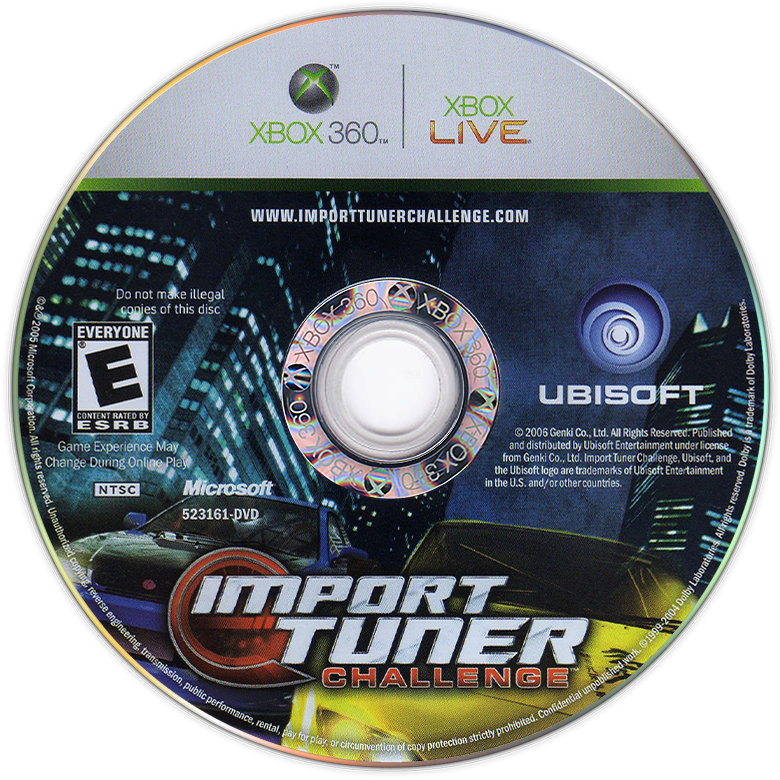 Import Tuner Challenge | Xbox 360 | game disc/cartridge 1
