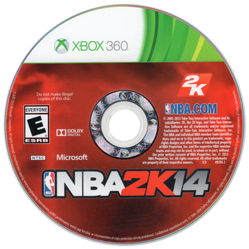 
NBA 2K14 | Xbox 360 | game disc/cartridge 1 | Region: North America | Source: LaunchBox