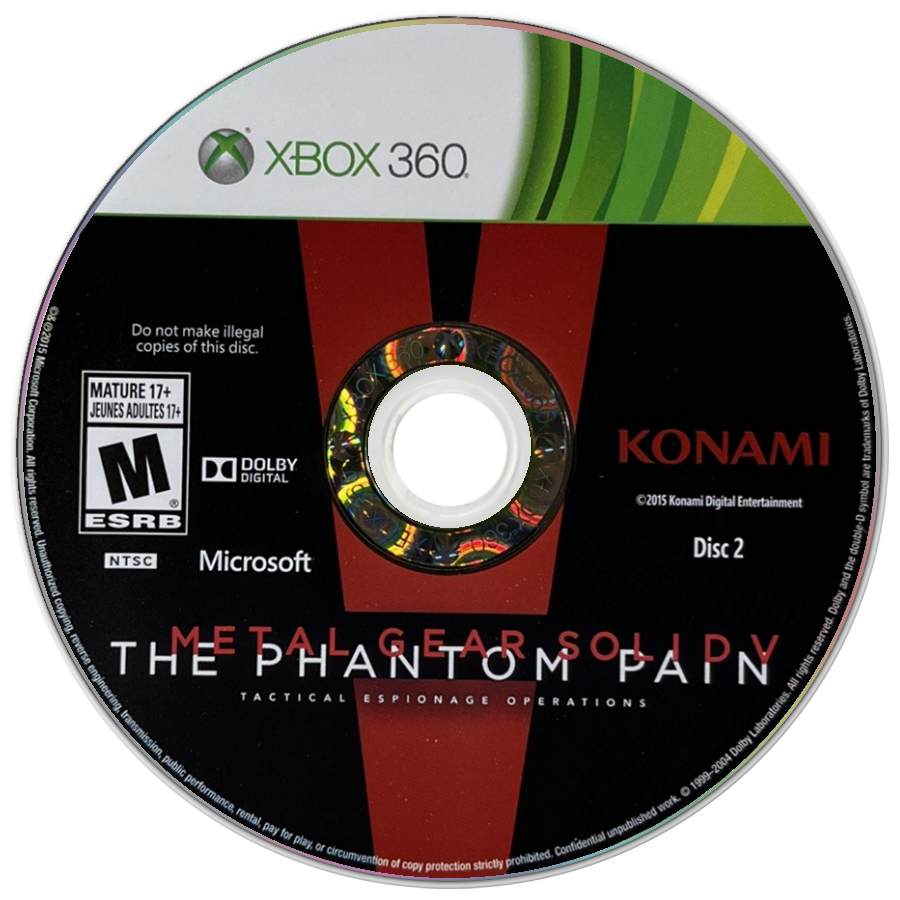 Metal Gear Solid V: The Phantom Pain | Xbox 360 | game disc/cartridge 1 | Region: North America | Source: LaunchBox