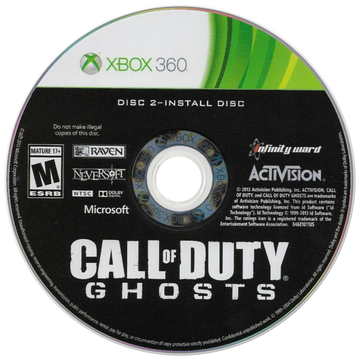
Call of Duty: Ghosts | Xbox 360 | game disc/cartridge 1 | Region: North America | Source: LaunchBox