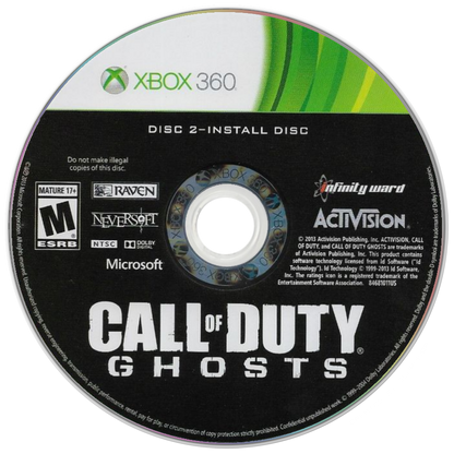 
Call of Duty: Ghosts | Xbox 360 | game disc/cartridge 1 | Region: North America | Source: LaunchBox