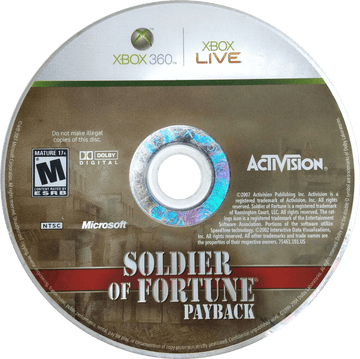 
Soldier of Fortune: Payback | Xbox 360 | game disc/cartridge 1 | Region: North America | Source: LaunchBox