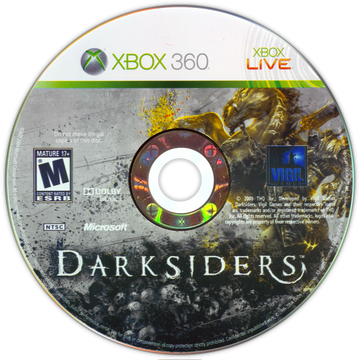 
Darksiders | Xbox 360 | game disc/cartridge 1 | Region: North America | Source: LaunchBox
