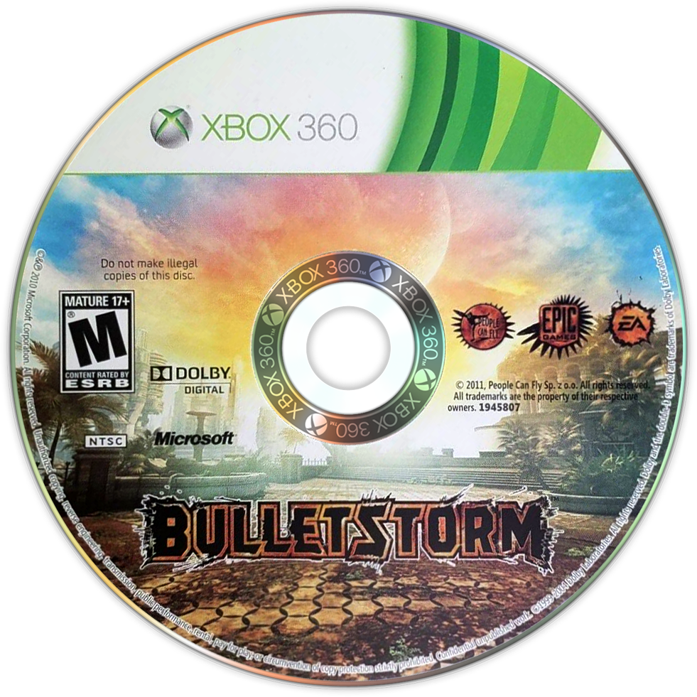 Bulletstorm | Xbox 360 | game disc/cartridge 1 | Region: North America | Source: LaunchBox