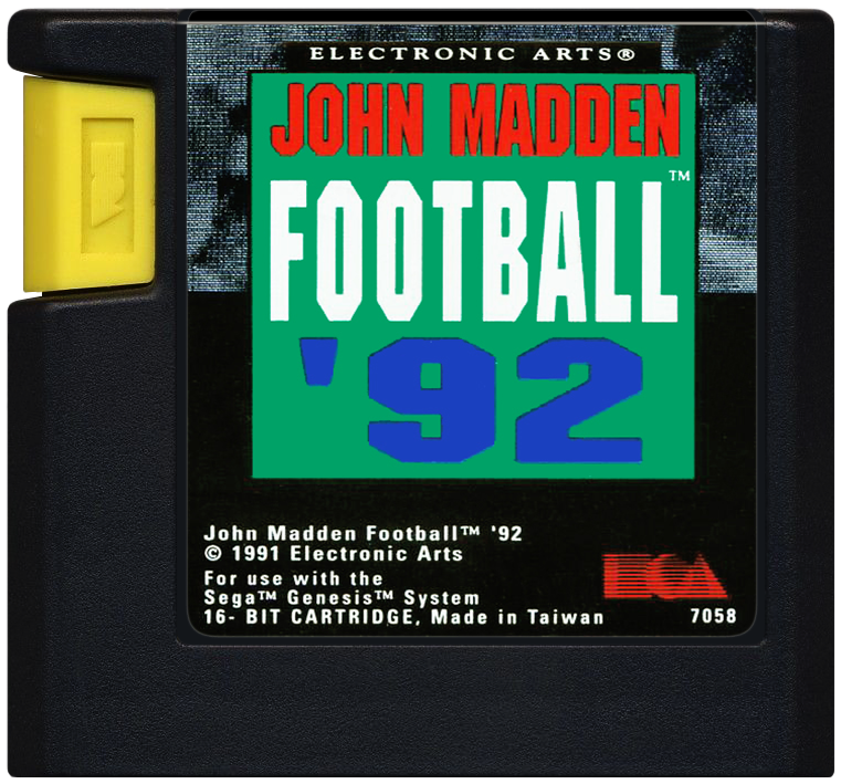 
John Madden Football '92 | Genesis | game disc/cartridge 1