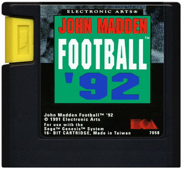 
John Madden Football '92 | Genesis | game disc/cartridge 1