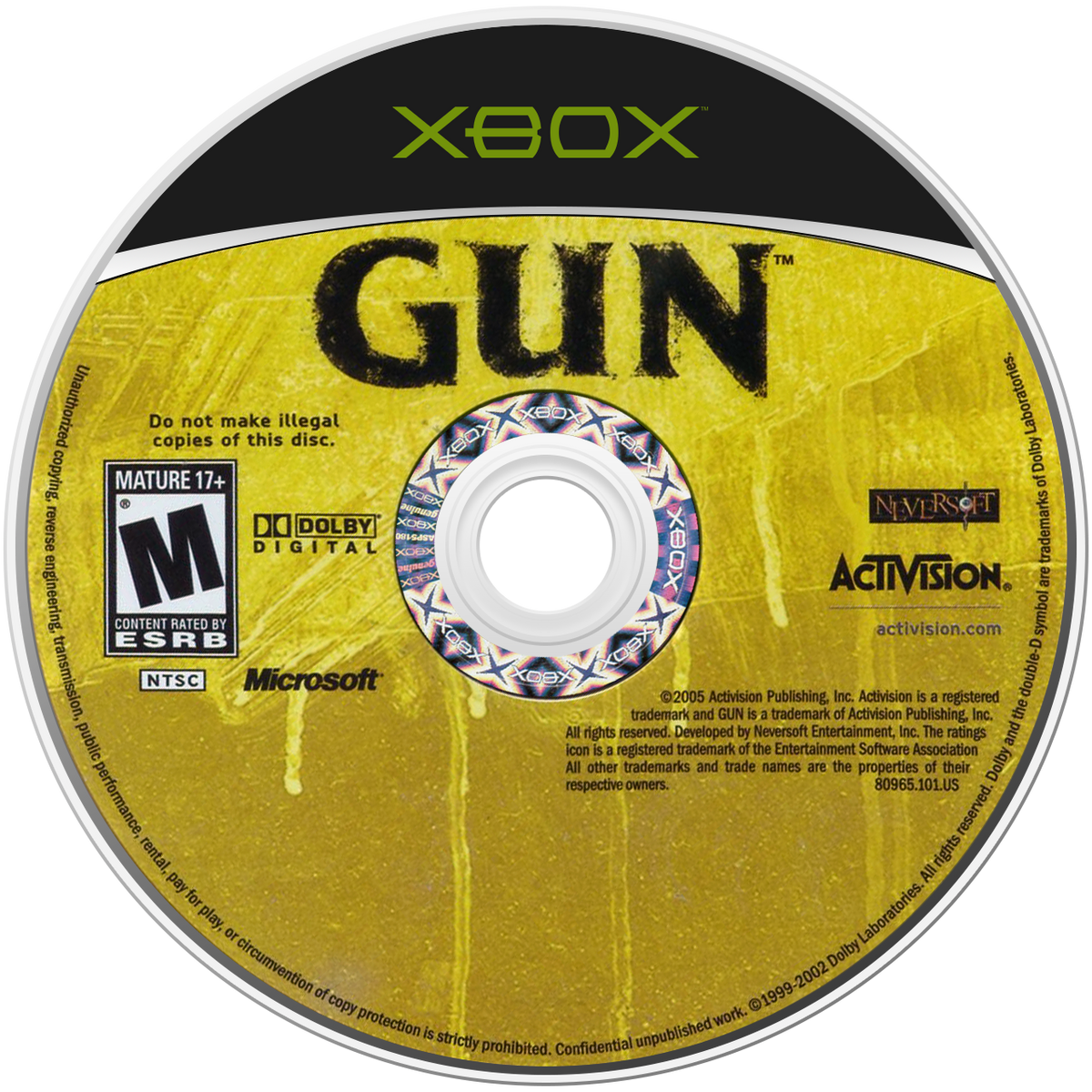 
Gun | Xbox | game disc/cartridge 1 | Region: North America | Source: LaunchBox