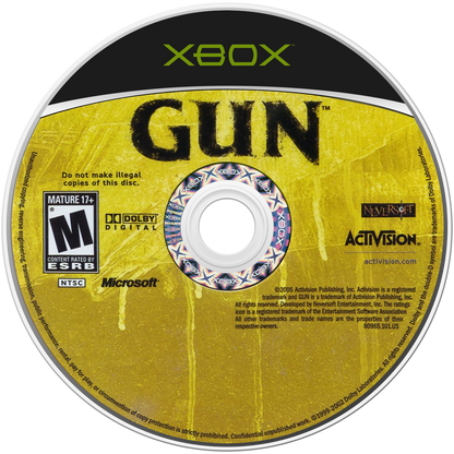 
Gun | Xbox | game disc/cartridge 1 | Region: North America | Source: LaunchBox