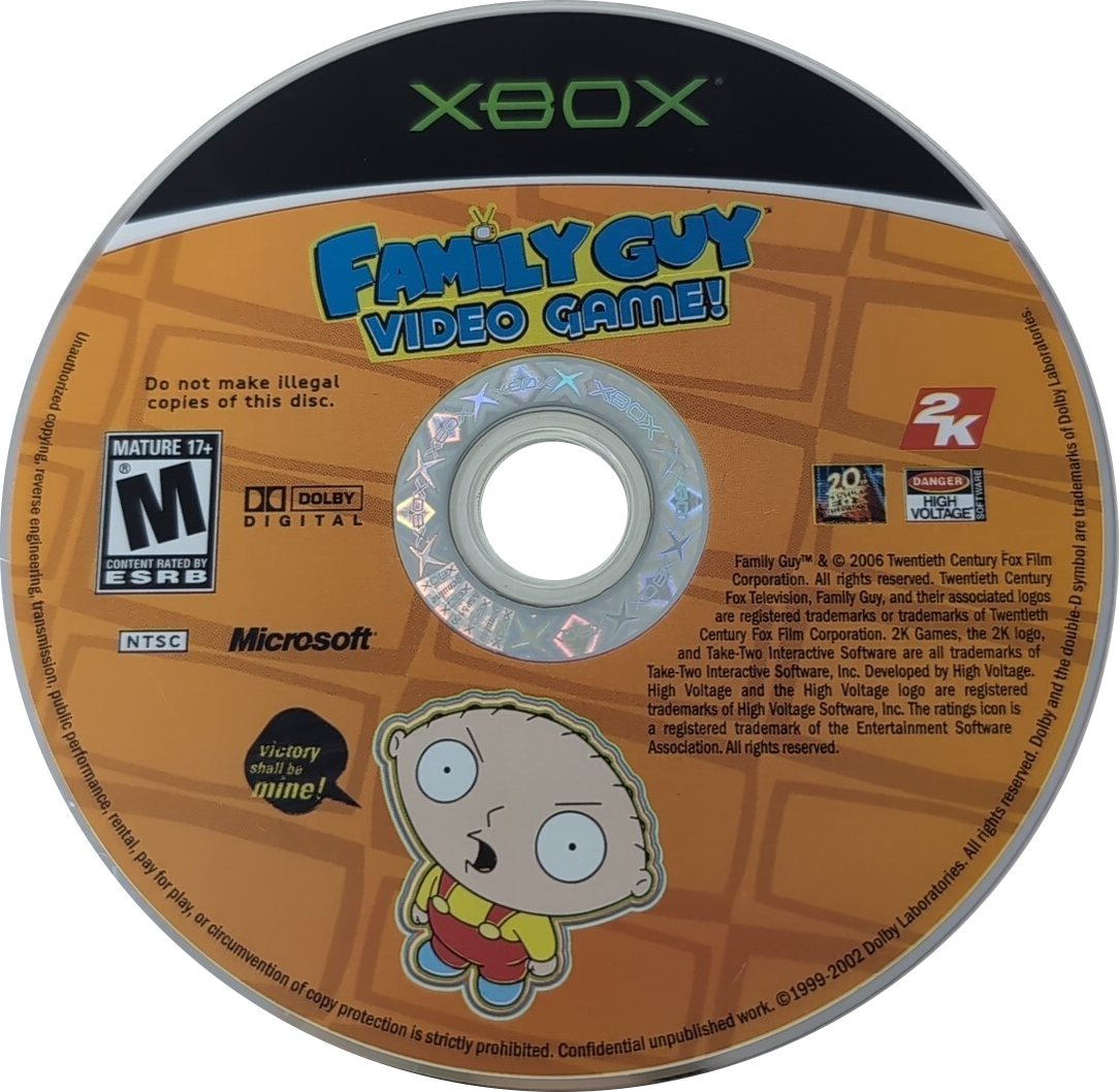 
Family Guy Video Game! | Xbox | game disc/cartridge 1