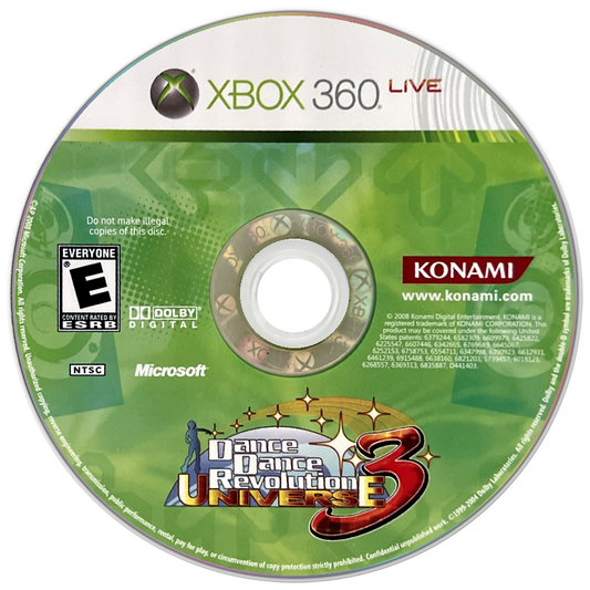 
Dance Dance Revolution Universe 3 | Xbox 360 | game disc/cartridge 1 | Region: North America | Source: LaunchBox