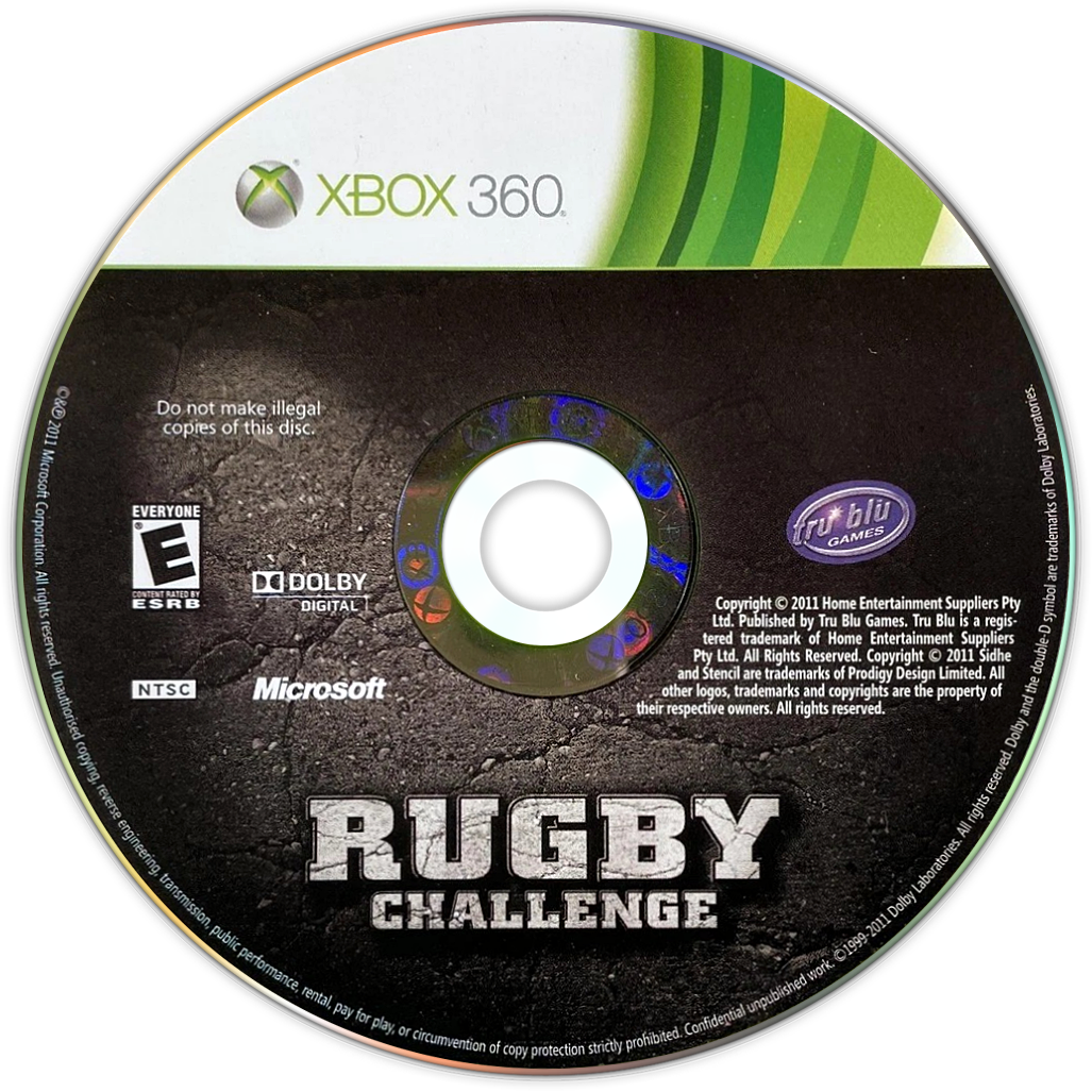 
Jonah Lomu Rugby Challenge | Xbox 360 | game disc/cartridge 1 | Region: North America | Source: LaunchBox