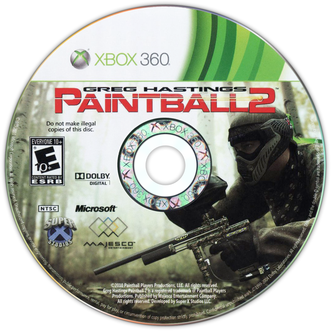 
Greg Hastings Paintball 2 | Xbox 360 | game disc/cartridge 1 | Region: North America | Source: LaunchBox