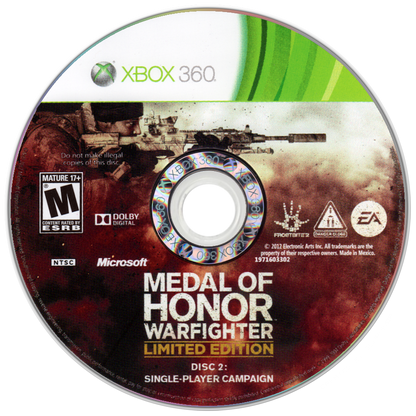 
Medal of Honor: Warfighter | Xbox 360 | game disc/cartridge 1 | Region: North America | Source: LaunchBox