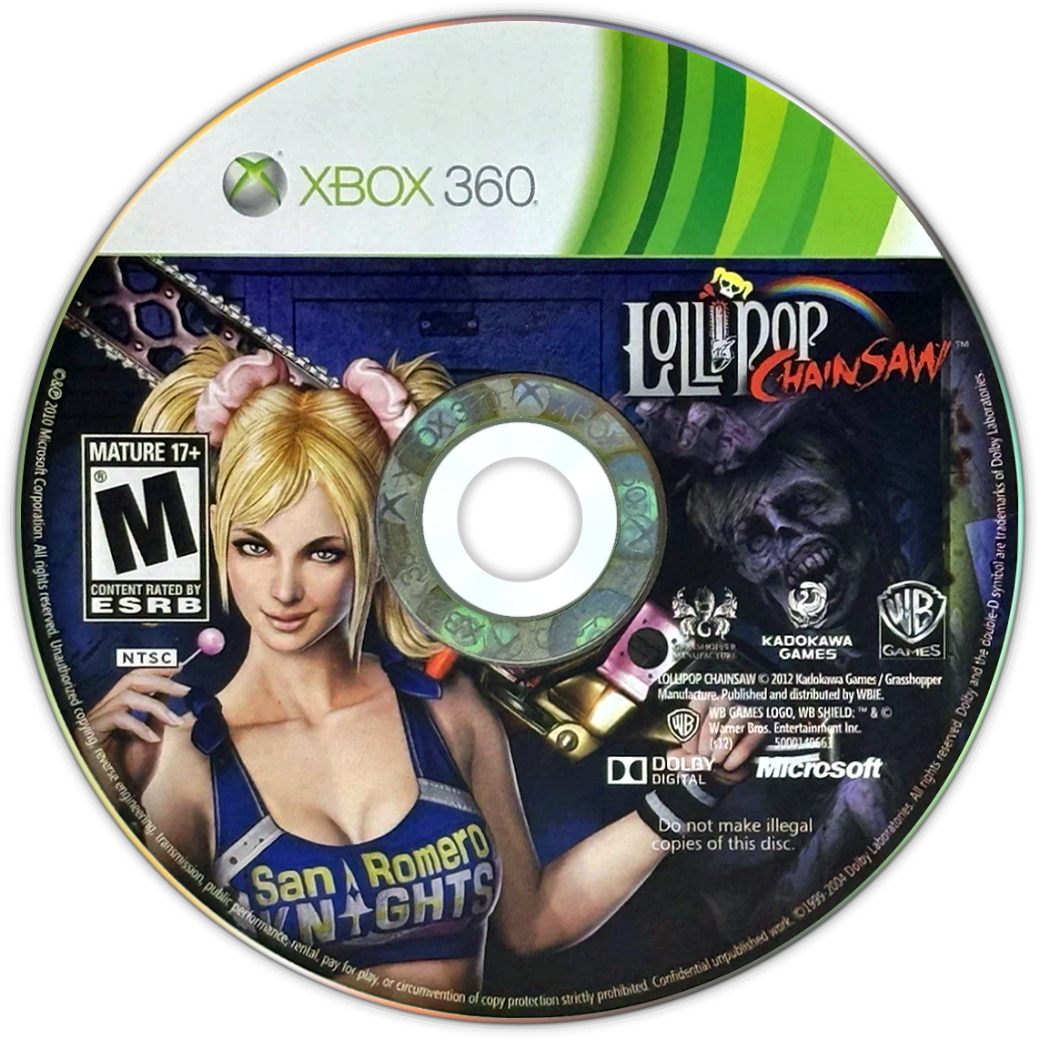 
Lollipop Chainsaw | Xbox 360 | game disc/cartridge 1