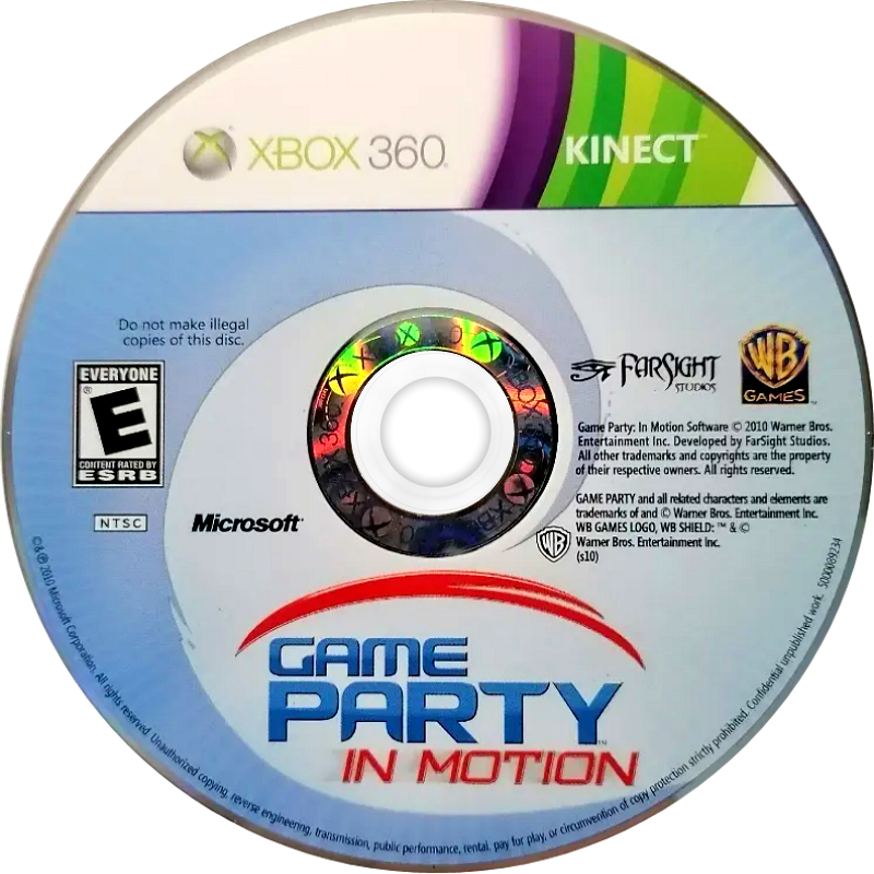Game Party: In Motion | Xbox 360 | game disc/cartridge 1 | Region: North America | Source: LaunchBox