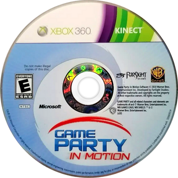 
Game Party: In Motion | Xbox 360 | game disc/cartridge 1 | Region: North America | Source: LaunchBox