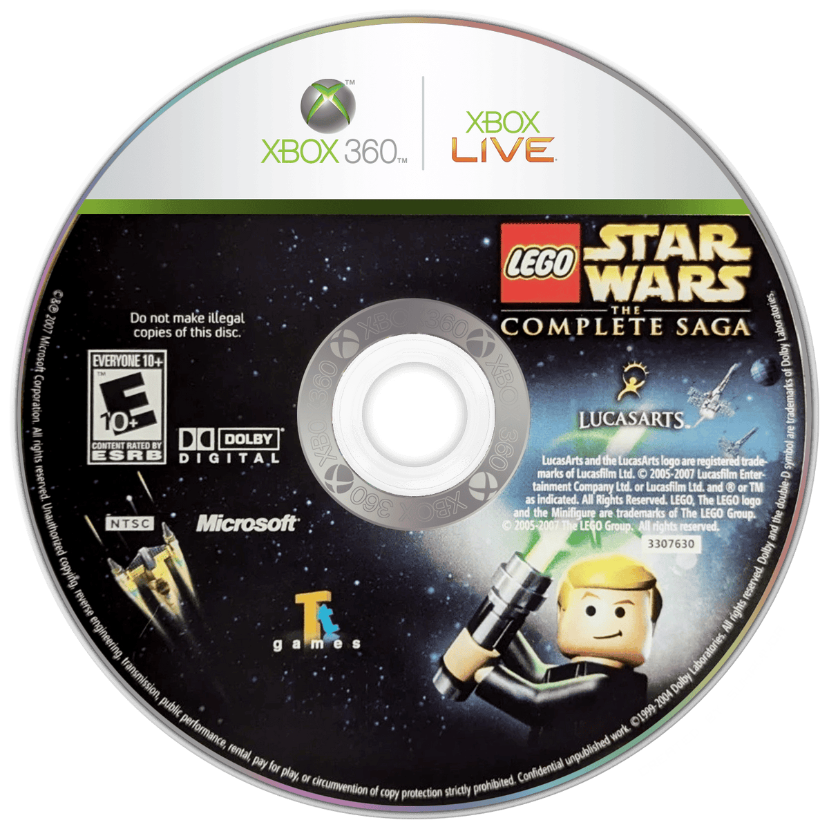 
LEGO Star Wars: The Complete Saga | Xbox 360 | game disc/cartridge 1 | Region: North America | Source: LaunchBox