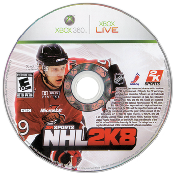 
NHL 2K8 | Xbox 360 | game disc/cartridge 1