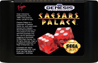 
Caesars Palace | Genesis | game disc/cartridge 1
