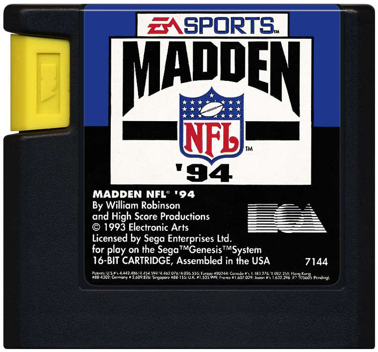
Madden NFL '94 | Genesis | game disc/cartridge 1