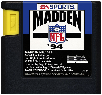 
Madden NFL '94 | Genesis | game disc/cartridge 1