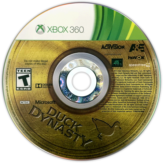 
Duck Dynasty | Xbox 360 | game disc/cartridge 1