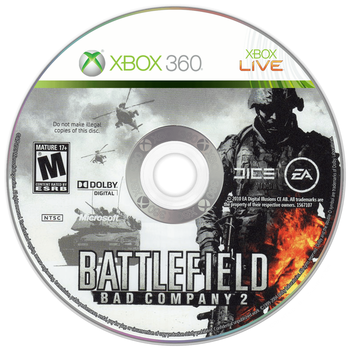
Battlefield: Bad Company 2 | Xbox 360 | game disc/cartridge 1