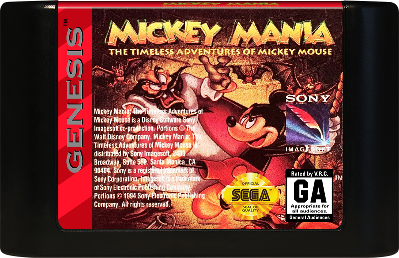 
Mickey Mania: The Timeless Adventures of Mickey Mouse | Genesis | game disc/cartridge 1