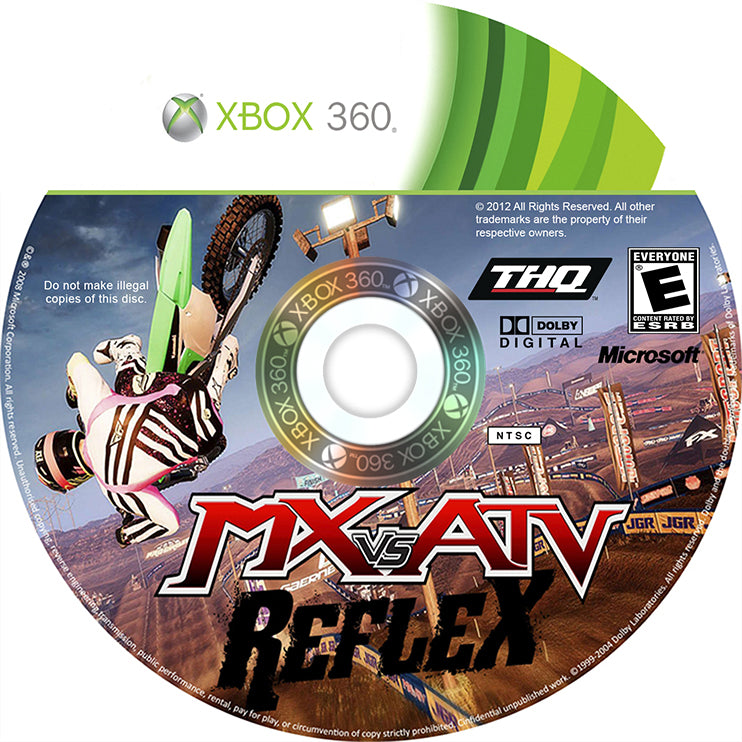 
MX vs ATV Reflex | Xbox 360 | game disc/cartridge 1 | Region: North America | Source: LaunchBox