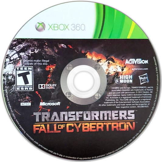 
Transformers: Fall of Cybertron | Xbox 360 | game disc/cartridge 1