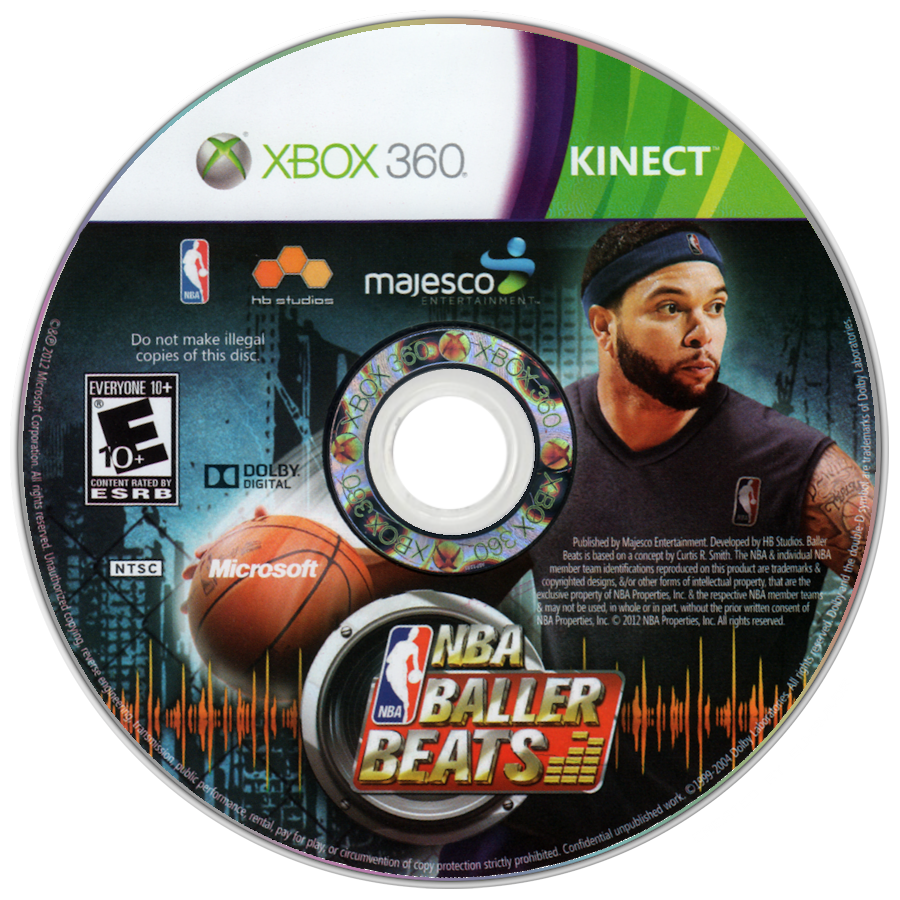 
NBA Baller Beats | Xbox 360 | game disc/cartridge 1 | Region: North America | Source: LaunchBox