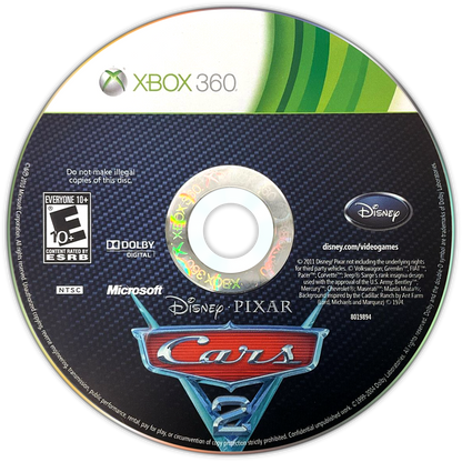 
Disney•Pixar Cars 2 | Xbox 360 | game disc/cartridge 1 | Region: North America | Source: LaunchBox