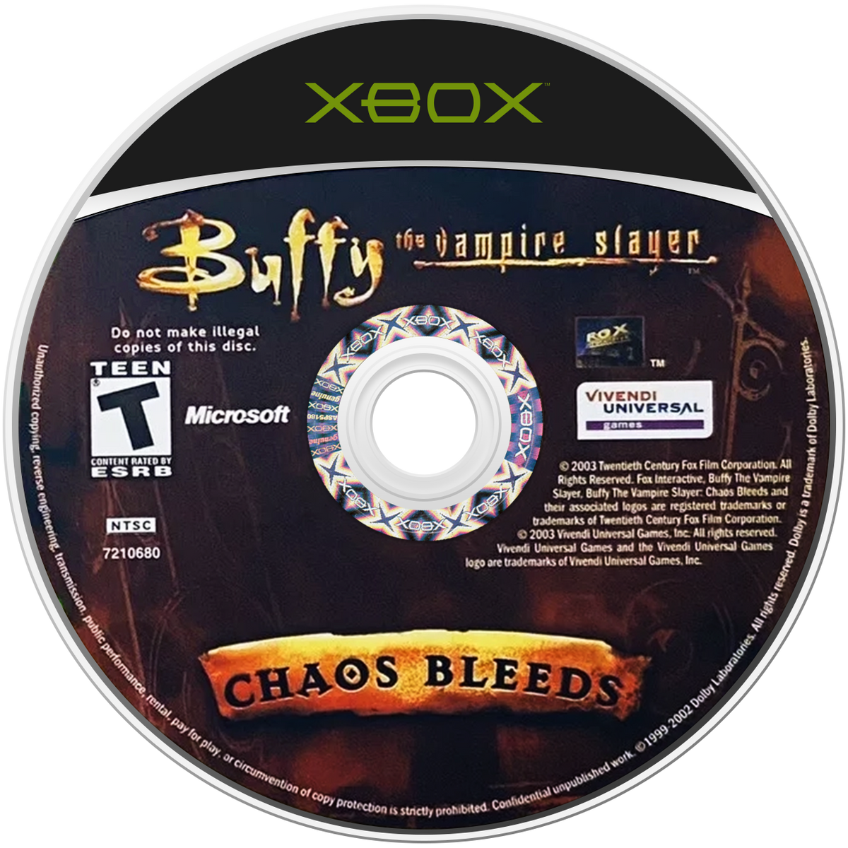Buffy the Vampire Slayer: Chaos Bleeds | Xbox | game disc/cartridge 1